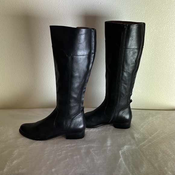 Corso Como Black Leather Tall Boots Size 5M - Picture 4 of 6